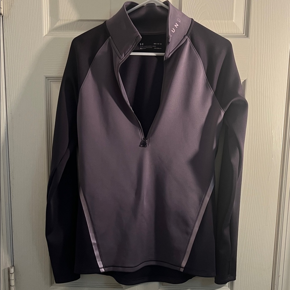 Under Armour Gray and Black Quarter-Zip Pullover